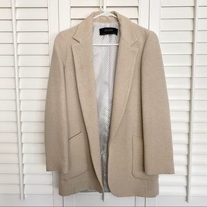 Zara Basic Tweed Beige Blazer Coat // size XS▪️